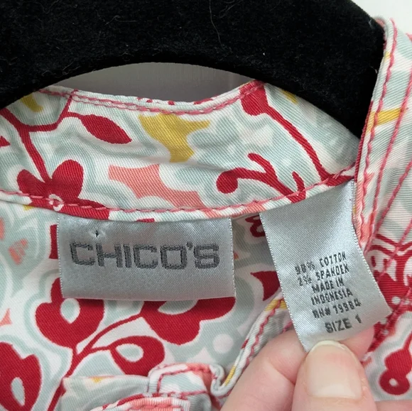 Chico's Floral Umbre Light Chino Jacket - Picture 3 of 7